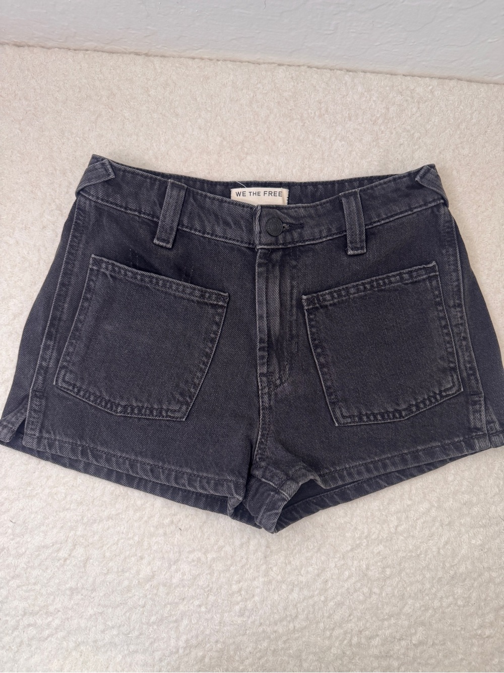 We The Free grey shorts High-Rise Denim - Picture 1 of 4